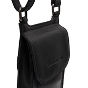 Nebra Full-Grain Leather Phone Bag 女士 - Lateral Side Profile View Showing Sleeve Cut &amp; Athletic Taper Fit