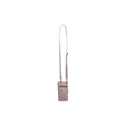 Styled Fit Perspective of Salta Full-Grain Leather Phone Bag 女士 on Model - Natural Daylight Drape