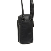 
模特上身效果： Valdes 头层牛皮 Phone Bag 模特试穿展示（自然光垂坠质感）