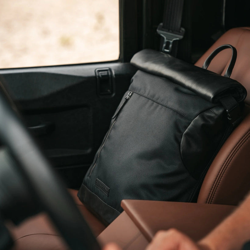Bornholm Full-Grain Leather Roll-top Backpack 女士