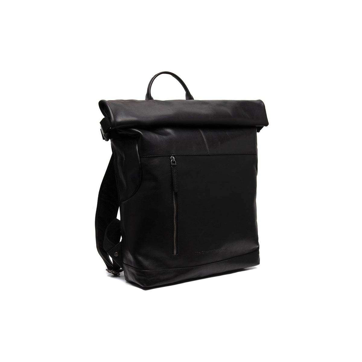 Liverpool Full-Grain Leather Roll-top Backpack 女士 in Classic 100% Full-Grain Leather - Full Exterior Front Profile View | Buy Online