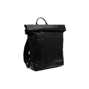 Liverpool Full-Grain Leather Roll-top Backpack 女士 in Classic 100% Full-Grain Leather - Full Exterior Front Profile View | Buy Online