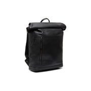 Mazara Full-Grain Leather Roll-top Backpack 女士 in Classic 100% Full-Grain Leather - Full Exterior Front Profile View | Buy Online