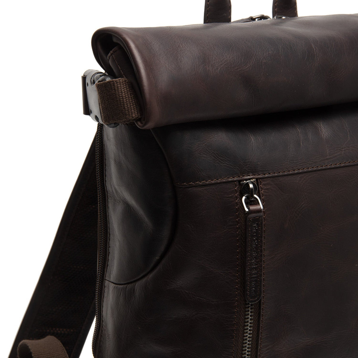 Mazara Full-Grain Leather Roll-top Backpack 女士 – alternate product view 2