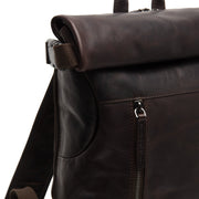 Mazara Full-Grain Leather Roll-top Backpack 女士 – alternate product view 2
