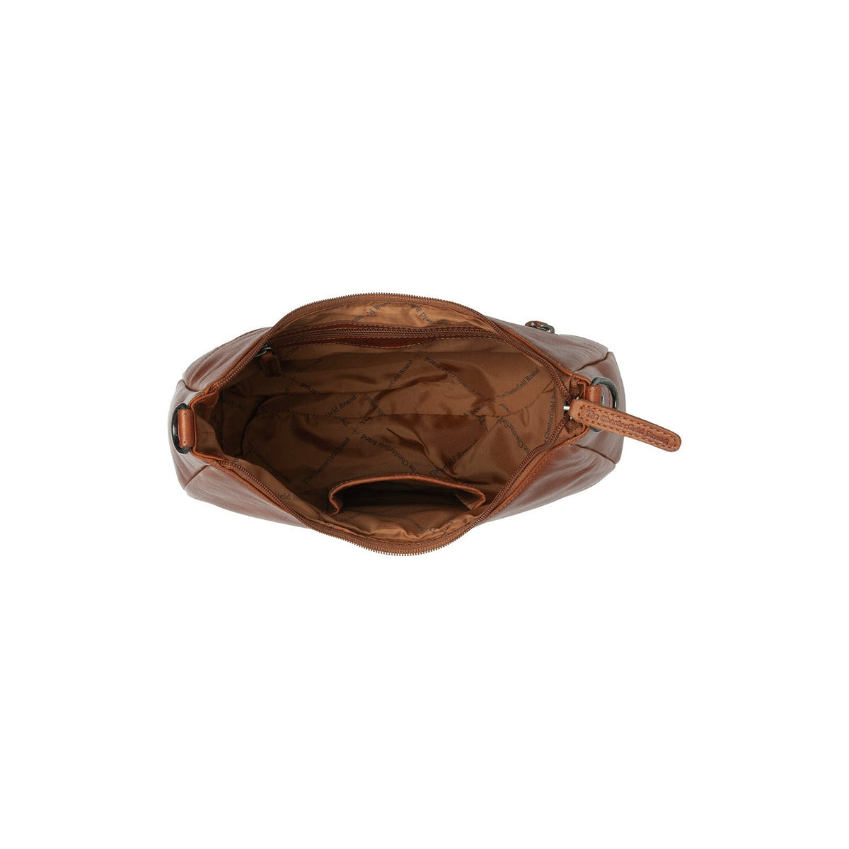 Cognac Leather Shoulder Bag Alexandria, detail view 4