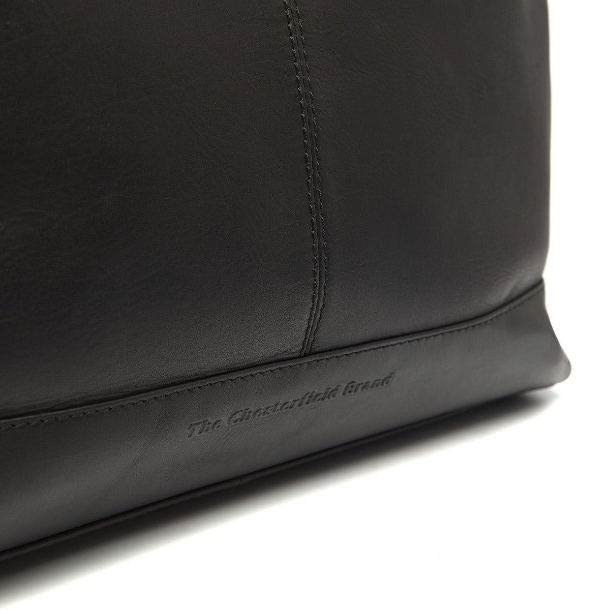 Amelia Full-Grain Leather Shoulder Bag 女士 - Structured Side Profile Showing Gusset Depth &amp; Expansion Capacity