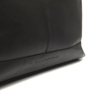 Amelia Full-Grain Leather Shoulder Bag 女士 - Structured Side Profile Showing Gusset Depth &amp; Expansion Capacity