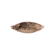 Solid Antique Brass Hardware &amp; Heavy-Duty Dual Zipper Detail on Bolivia Full-Grain Leather Shoulder Bag 女士