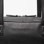 Classic 100% Full-Grain leather Bag - Rear Perspective Showing Reinforced Leather Straps &amp; Stitching