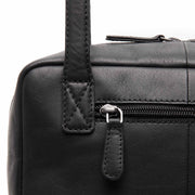 Fenno Full-Grain Leather Shoulder Bag 女士 - Structured Side Profile Showing Gusset Depth &amp; Expansion Capacity