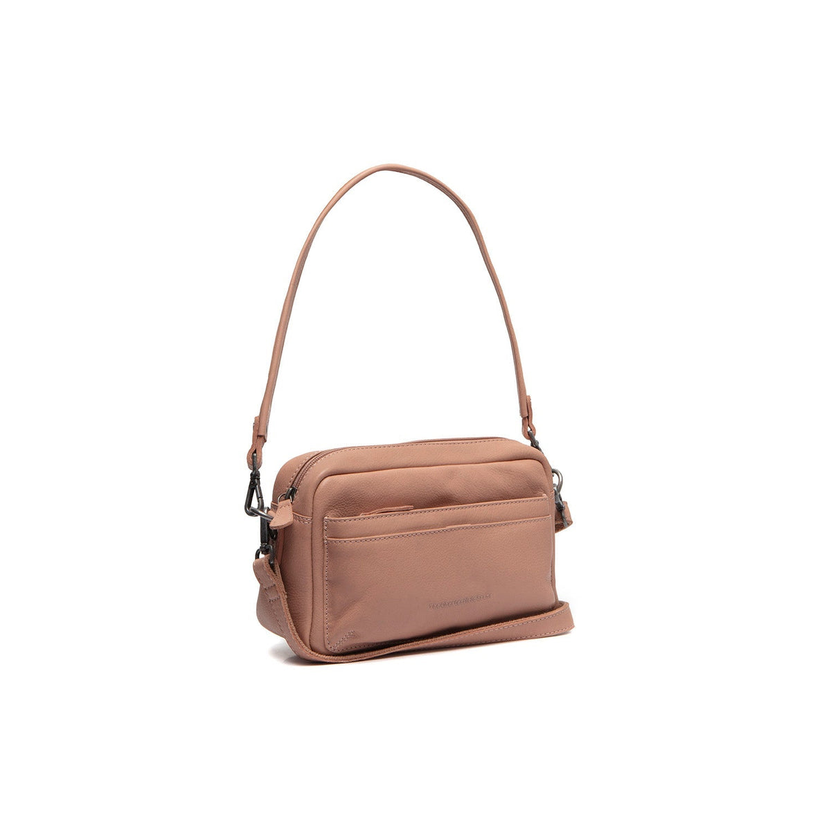 
Vintage Rose Leather Shoulder Bag Liora, front view