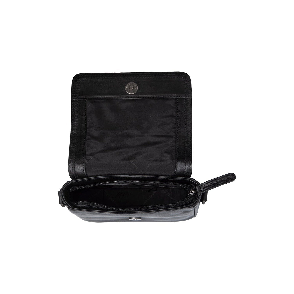 Solid Antique Brass Hardware &amp; Heavy-Duty Dual Zipper Detail on Marcella Full-Grain Leather Shoulder Bag 女士