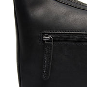 Classic 100% Full-Grain leather Bag - Rear Perspective Showing Reinforced Leather Straps &amp; Stitching