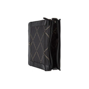 Osuna Full-Grain Leather Shoulder Bag 女士 - Structured Side Profile Showing Gusset Depth &amp; Expansion Capacity