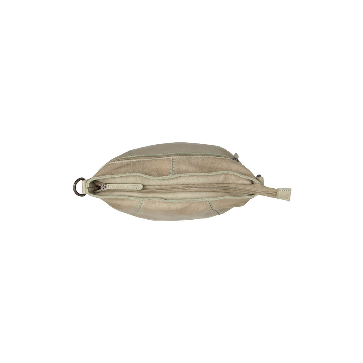 Sintra Full-Grain Leather Shoulder Bag 女士 - Structured Side Profile Showing Gusset Depth &amp; Expansion Capacity