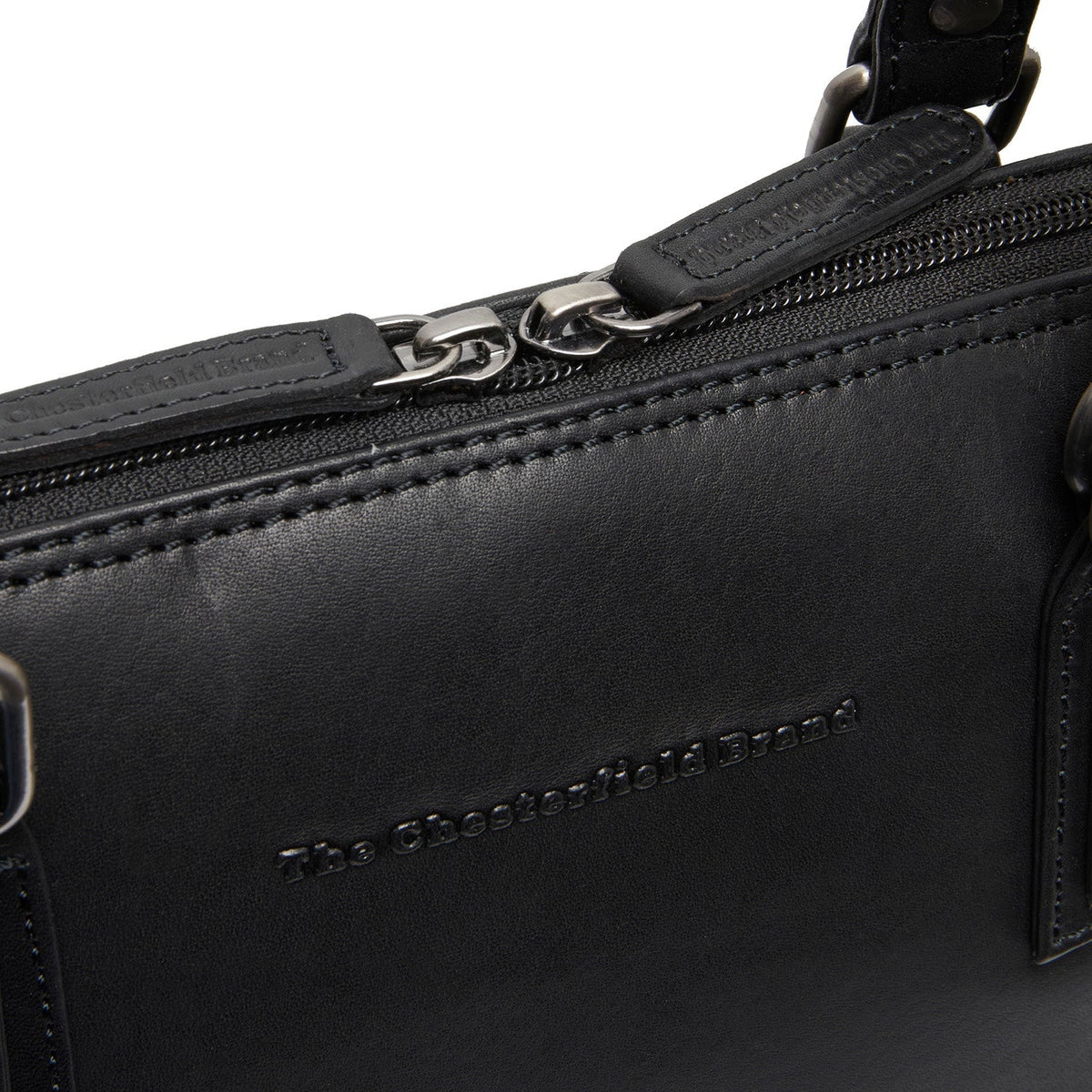 Classic 100% Full-Grain leather Bag - Rear Perspective Showing Reinforced Leather Straps &amp; Stitching