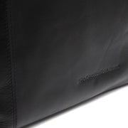 Classic 100% Full-Grain leather Bag - Rear Perspective Showing Reinforced Leather Straps &amp; Stitching