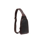 Brown Leather Sling Bag Bowey 女士, front view