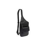 Leather Sling Bag Turelle 女士 in Classic 100% Full-Grain Leather - Full Exterior Front Profile View | Buy Online