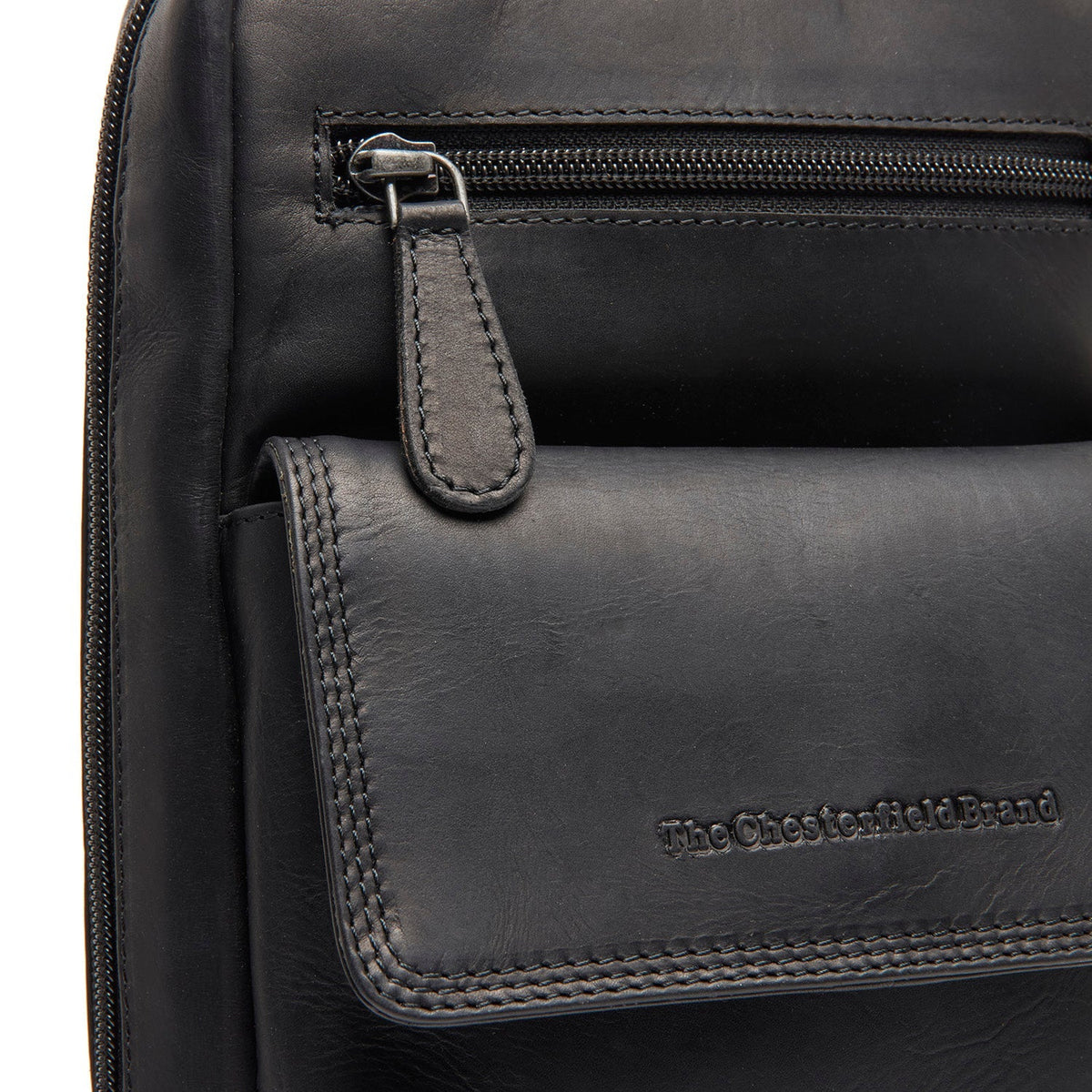 Leather Sling Bag Turelle 女士 - Structured Side Profile Showing Gusset Depth &amp; Expansion Capacity