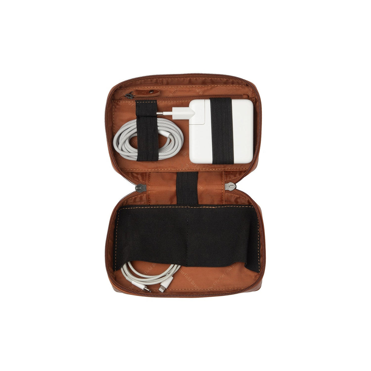 Cognac Leather Tech-Organizer Ardan 女士, front view