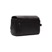 Tailored Rib Cuffs &amp; Hem Craftsmanship Construction Detail on Rosario Full-Grain Leather Toiletry Bag 女士