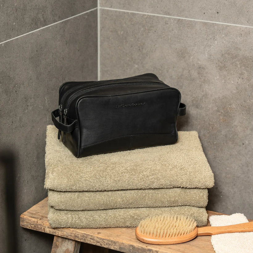 Stacey Full-Grain Leather Toiletry Bag 女士