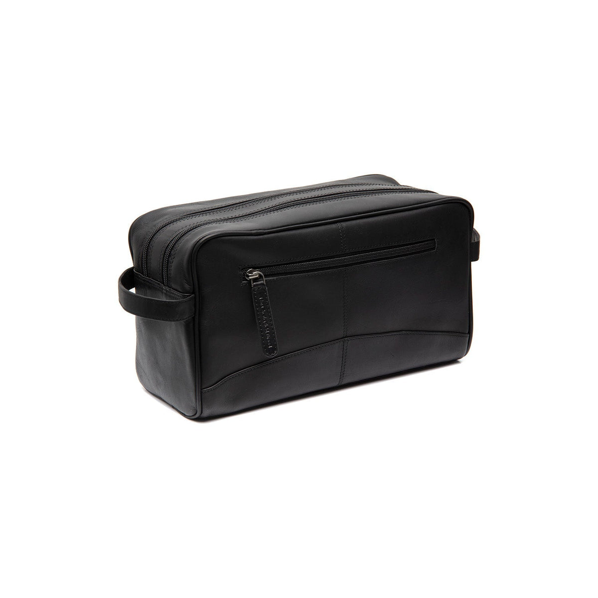 Styled Fit Perspective of Stefan Full-Grain Leather Toiletry Bag 女士 on Model - Natural Daylight Drape
