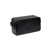 Stefan Full-Grain Leather Toiletry Bag 女士 in Classic 100% Full-Grain Leather - Front Profile View &amp; Tailored Silhouette | Buy Online
