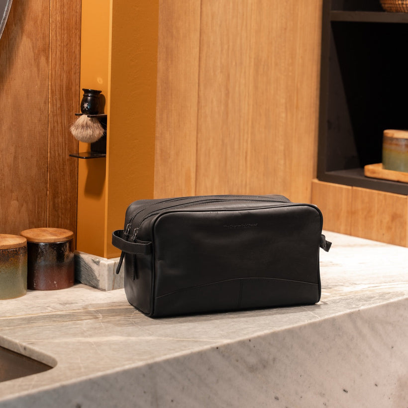 Stefan Full-Grain Leather Toiletry Bag 女士