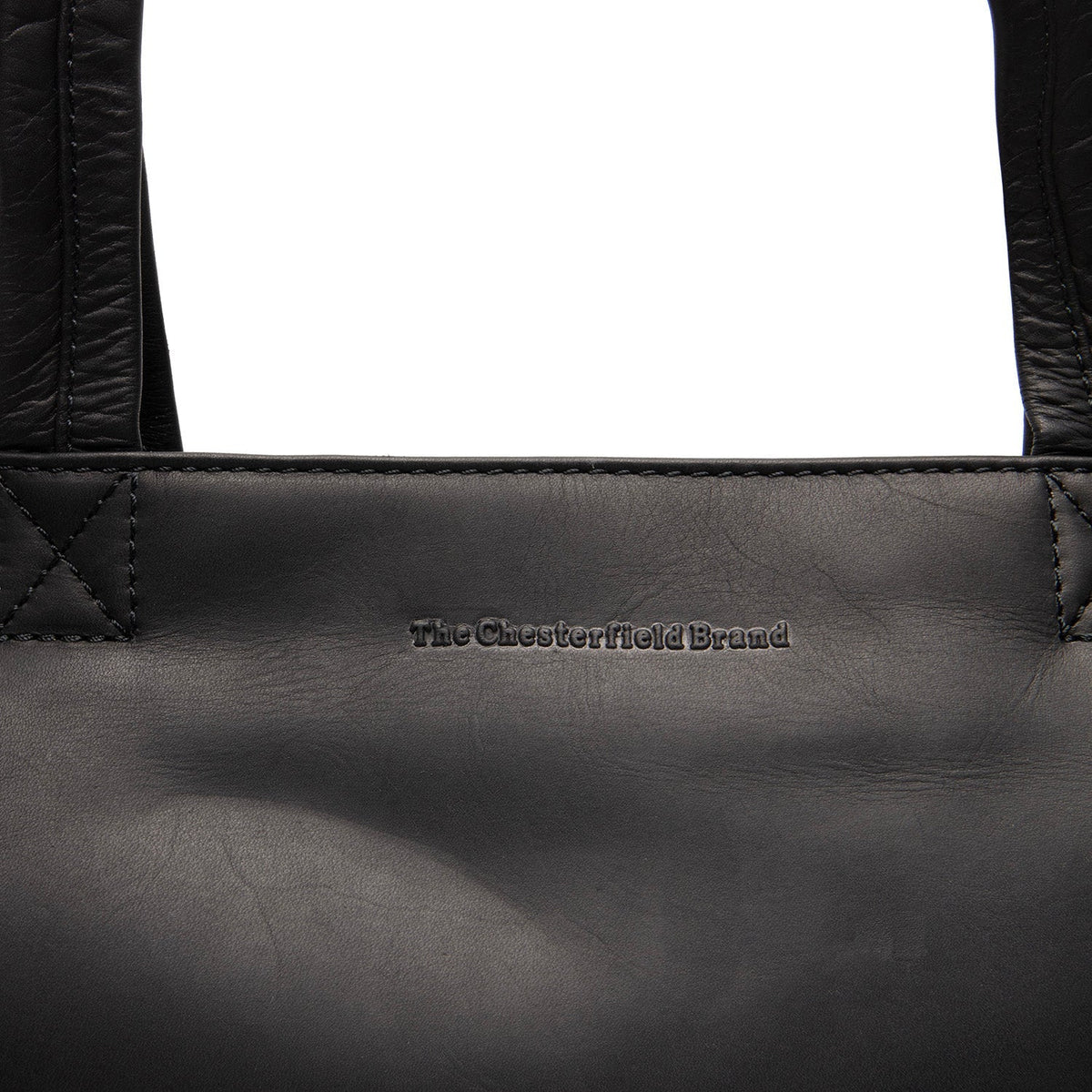 Classic 100% Full-Grain leather Bag - Rear Perspective Showing Reinforced Leather Straps &amp; Stitching