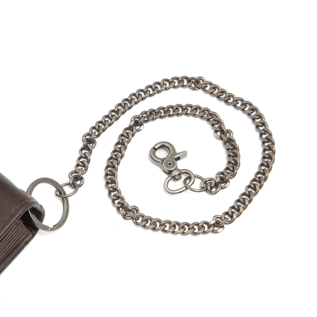 Bora Full-Grain Leather Waiter Wallet 女士 - Structured Side Profile Showing Gusset Depth &amp; Expansion Capacity