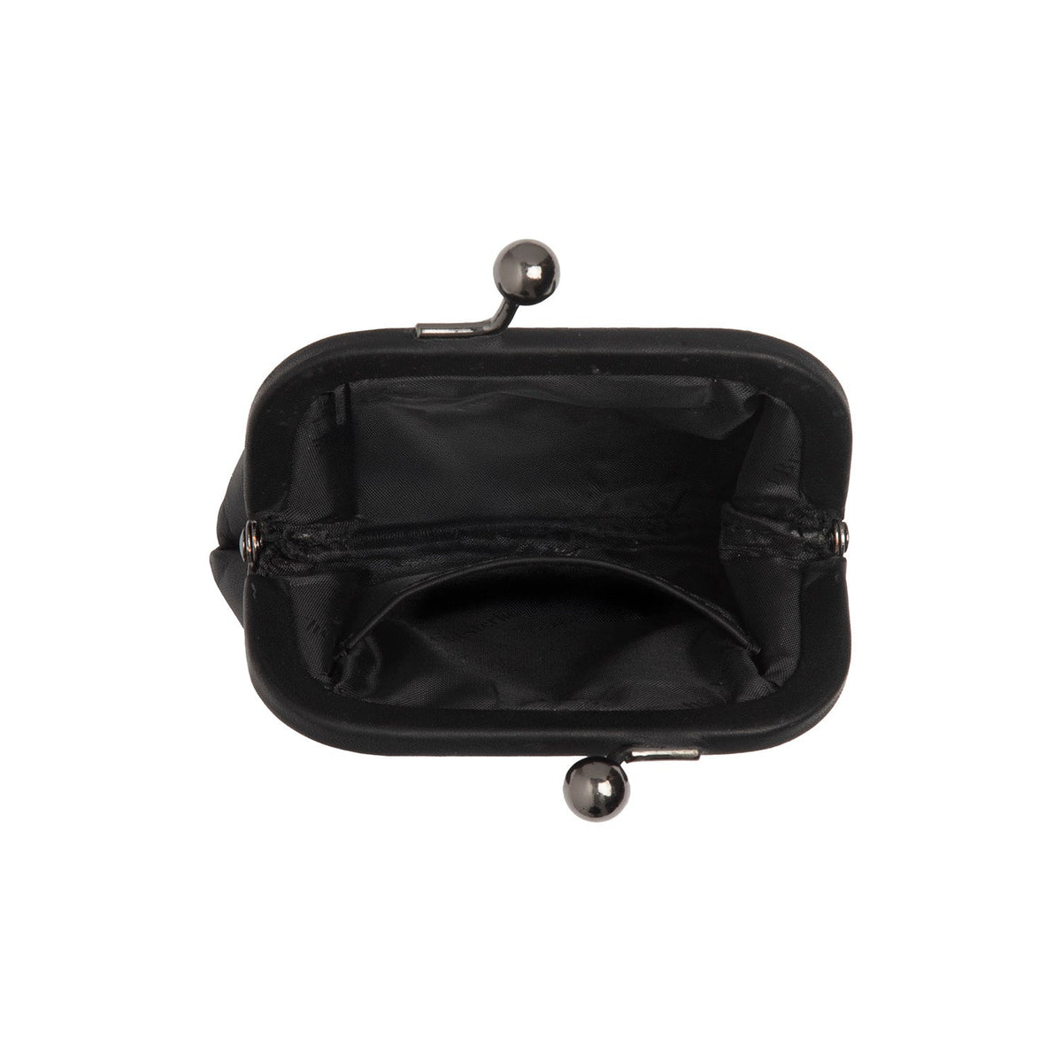 Calvia Full-Grain Leather Wallet 女士 - Structured Side Profile Showing Gusset Depth &amp; Expansion Capacity