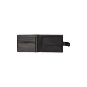 Solid Antique Brass Hardware &amp; Heavy-Duty Dual Zipper Detail on Curtis Full-Grain Leather Wallet 男士