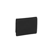 Hartfort Full-Grain Leather Wallet 女士 - Structured Side Profile Showing Gusset Depth &amp; Expansion Capacity