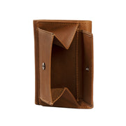 Solid Antique Brass Hardware &amp; Heavy-Duty Dual Zipper Detail on Harthoft Full-Grain Leather Wallet 女士