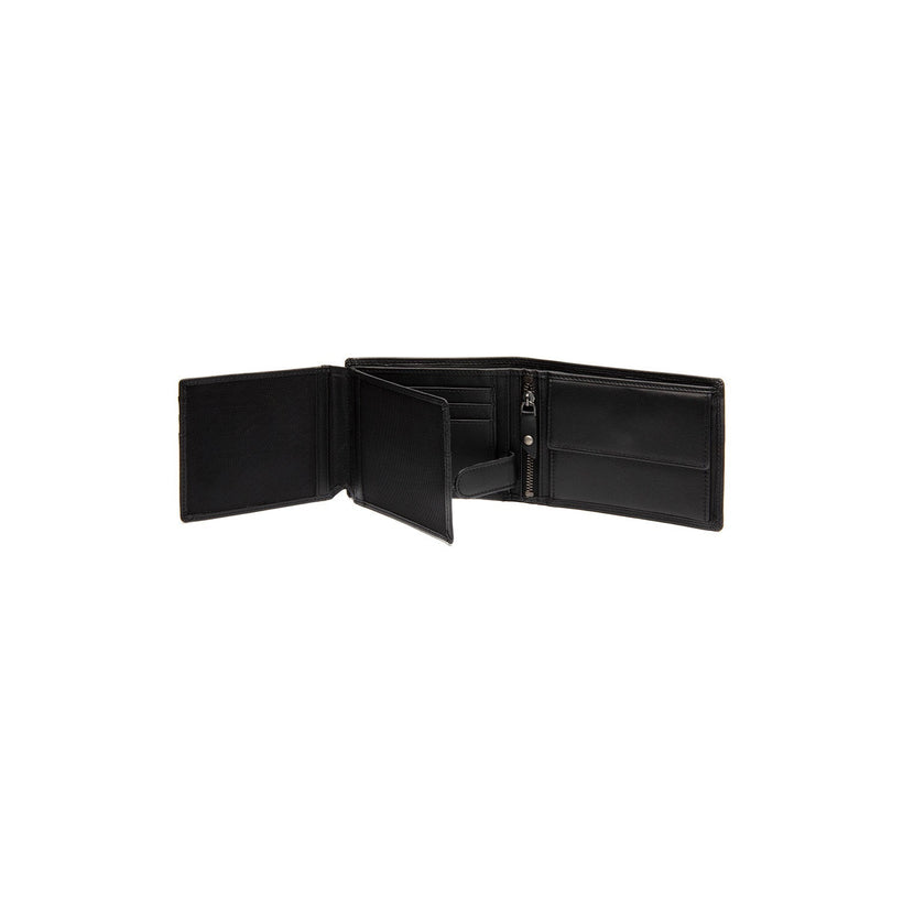 Classic 100% Full-Grain leather Wallet - Rear Perspective Showing Reinforced Leather Straps & Stitching