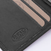Solid Antique Brass Hardware &amp; Heavy-Duty Dual Zipper Detail on Hereford Full-Grain Leather Wallet 男士