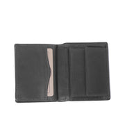 Hereford Full-Grain Leather Wallet 男士 - Structured Side Profile Showing Gusset Depth &amp; Expansion Capacity