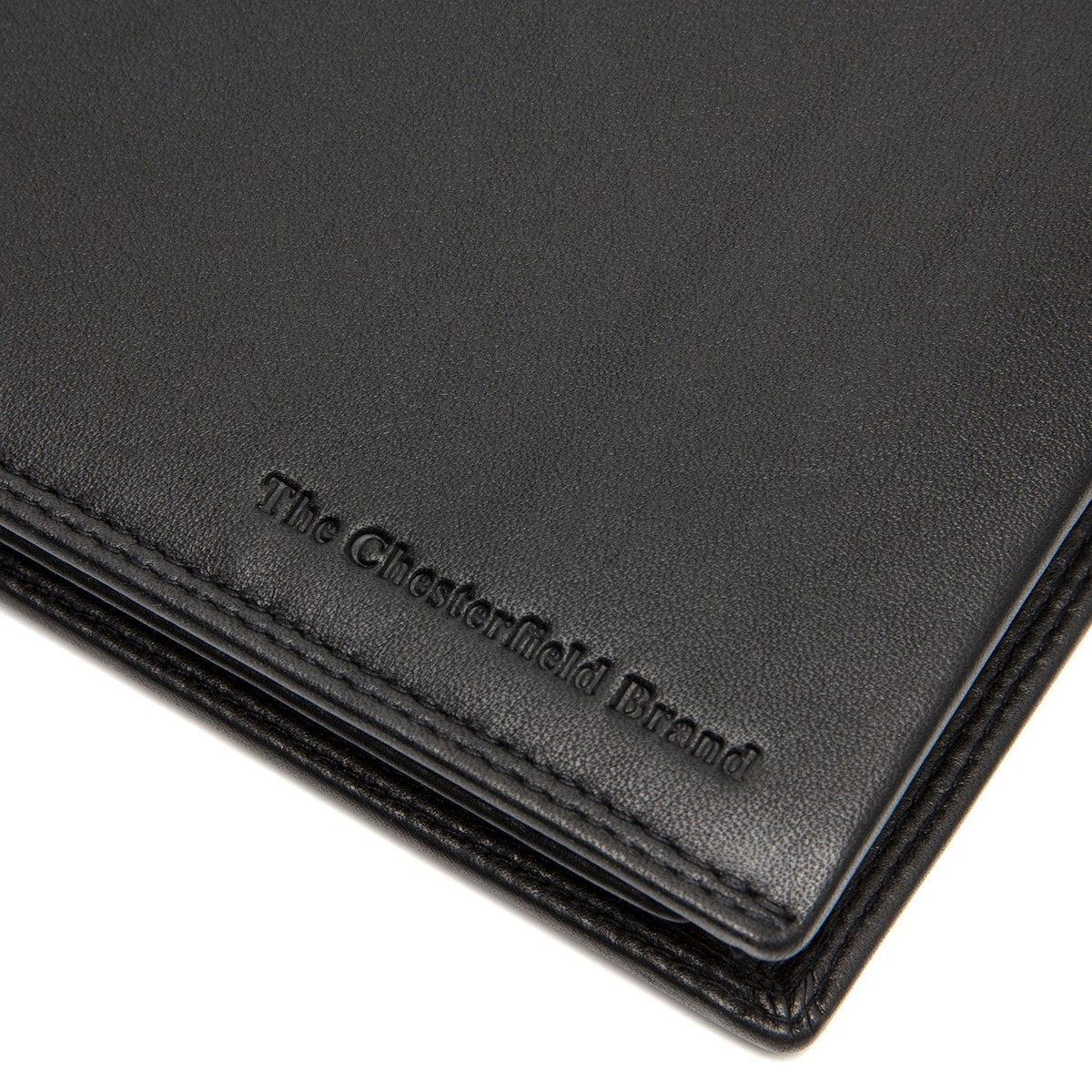 Solid Antique Brass Hardware &amp; Heavy-Duty Dual Zipper Detail on Lynnwood Full-Grain Leather Wallet 男士
