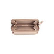 Orveta Full-Grain Leather Wallet 女士 - Structured Side Profile Showing Gusset Depth &amp; Expansion Capacity