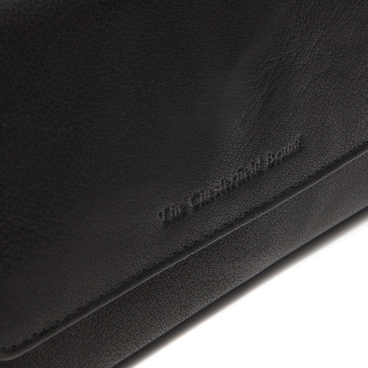 Solid Antique Brass Hardware &amp; Heavy-Duty Dual Zipper Detail on Rhodos Full-Grain Leather Wallet 女士