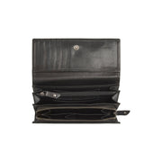 Solid Antique Brass Hardware &amp; Heavy-Duty Dual Zipper Detail on Rivalto Full-Grain Leather Wallet 女士