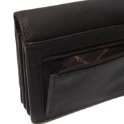 Solid Antique Brass Hardware &amp; Heavy-Duty Dual Zipper Detail on Salzburg Full-Grain Leather Wallet 女士