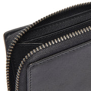 Classic 100% Full-Grain leather Wallet - Rear Perspective Showing Reinforced Leather Straps &amp; Stitching