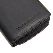 Sionel Full-Grain Leather Wallet 女士 - Structured Side Profile Showing Gusset Depth &amp; Expansion Capacity