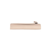 Solid Antique Brass Hardware &amp; Heavy-Duty Dual Zipper Detail on Valetta Full-Grain Leather Wallet 女士