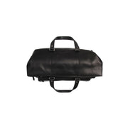 Lazio Full-Grain Leather Weekender Bag 女士 - Structured Side Profile Showing Gusset Depth &amp; Expansion Capacity
