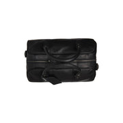 Liam Full-Grain Leather Weekender Bag 女士 - Structured Side Profile Showing Gusset Depth &amp; Expansion Capacity